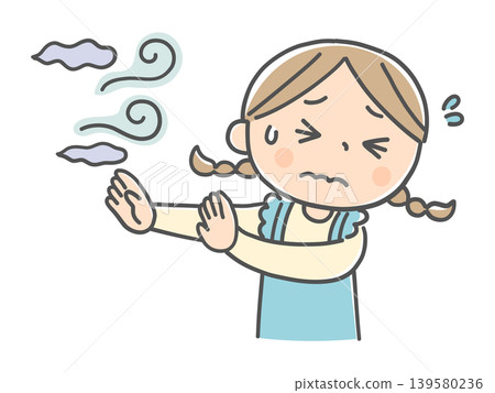 A girl who dislikes various everyday smells. 139580236