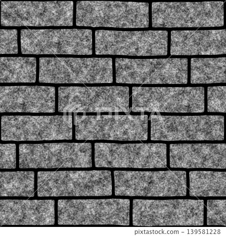 Stone Brick Wall Roughness Map Grayscale Texture 139581228