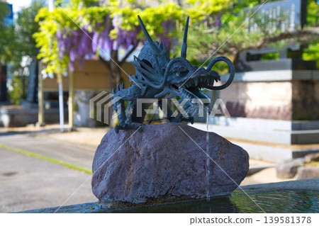 Wada Hachimangu Shrine where wisteria blooms Wada Hachimangu Shrine where wisteria blooms 139581378