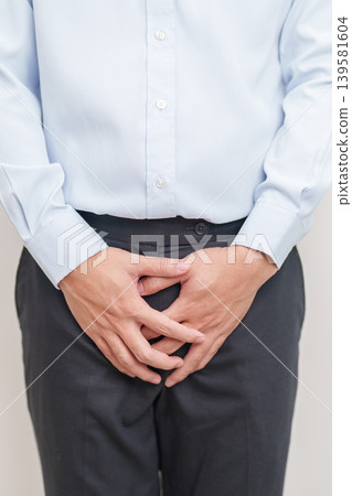 Older Man having Prostate gland or Urinary bladder pain. Prostate Cancer, Enlarged prostate, Prostatitis disease, Hypothyroidism, Male Infertility, Health and World cancer day concept Older Man having Prostate gland or Urinary bladder pain. Prostate Cancer, Enlarged prostate, Prostatitis disease, Hypothyroidism, Male Infertility, Health and World cancer day concept 139581604