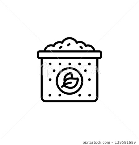 Organic Waste Composting Bin Icon Organic Waste Composting Bin Icon 139581689
