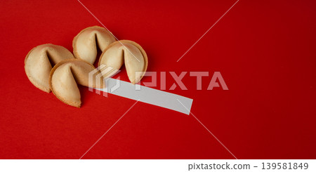 Fortune cookies, lucky Chinese biscuits set Fortune cookies, lucky Chinese biscuits set 139581849