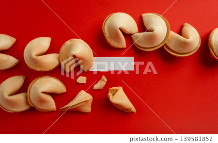 Fortune cookies, lucky Chinese biscuits set Fortune cookies, lucky Chinese biscuits set 139581852
