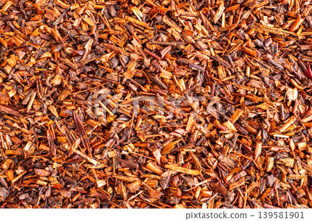Rooibos tea leaves pattern closeup 139581901