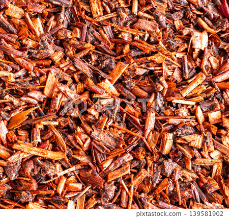 Rooibos tea leaves pattern closeup 139581902