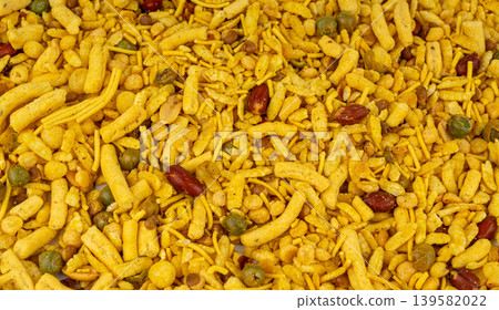 Khatta meetha namkeen textured background Khatta meetha namkeen textured background 139582022