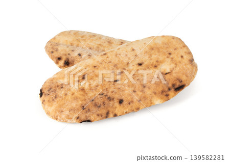 Focaccia flatbread isolated. Simple empty Afocaccia for panini, minimal Italian oblong bread Focaccia flatbread isolated. Simple empty Afocaccia for panini, minimal Italian oblong bread 139582281
