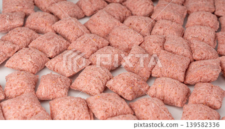Fruit pillows, strawberry corn pads, pink crispy corn flakes Fruit pillows, strawberry corn pads, pink crispy corn flakes 139582336