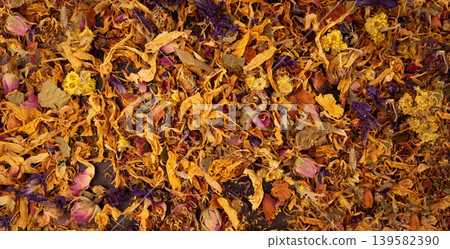 Dried edible flowers pattern 139582390