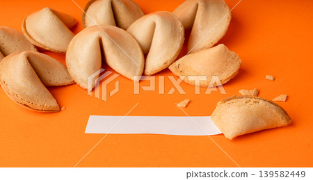 Fortune cookies, lucky Chinese biscuits set Fortune cookies, lucky Chinese biscuits set 139582449