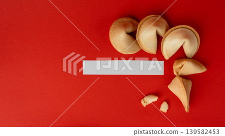 Fortune cookies, lucky Chinese biscuits set Fortune cookies, lucky Chinese biscuits set 139582453
