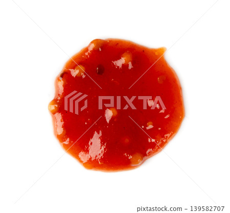 Bbq sauce splash isolated, barbecue ketchup stain Bbq sauce splash isolated, barbecue ketchup stain 139582707