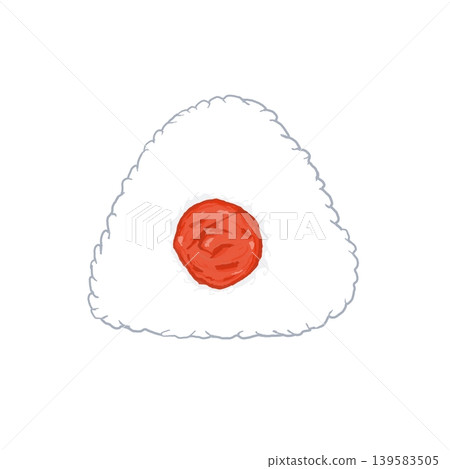 Plum rice ball with visible filling Plum rice ball with visible filling 139583505