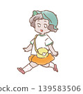 A walking girl 139583506