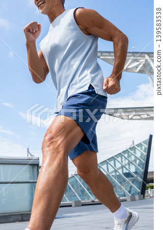 Senior man doing training Senior man doing training 139583538