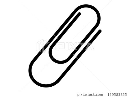 Clip icon, paperclip, document, simple, flat design, vector illustration Clip icon, paperclip, document, simple, flat design, vector illustration 139583835