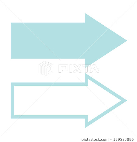 A simple set of light blue arrows pointing to the right. A simple set of light blue arrows pointing to the right. 139583896