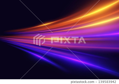 Abstract glowing lines creating dynamic movement and futuristic data stream Abstract glowing lines creating dynamic movement and futuristic data stream 139583942