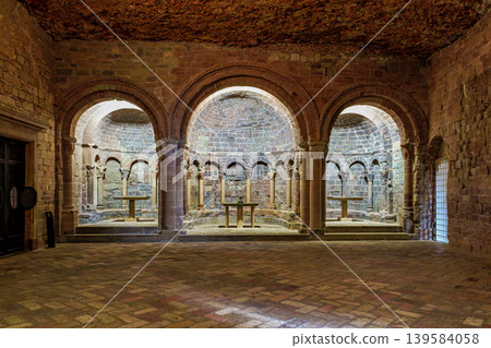 The Royal Monastery Of San Juan De La Pena near Jaca. Huesca, Aragon. Spain The Royal Monastery Of San Juan De La Pena near Jaca. Huesca, Aragon. Spain 139584058
