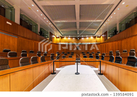 View of parliament of Aragon in Spain. This political assembly is where regional deputys and Aragon president debate View of parliament of Aragon in Spain. This political assembly is where regional deputys and Aragon president debate 139584091