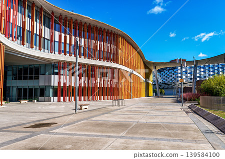 Zaragoza in Spain hosted the World Expo in 2008, and the pavilions on the exhibition grounds date from that time. Zaragoza in Spain hosted the World Expo in 2008, and the pavilions on the exhibition grounds date from that time. 139584100