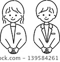 服務業員工（線描圖） 139584261