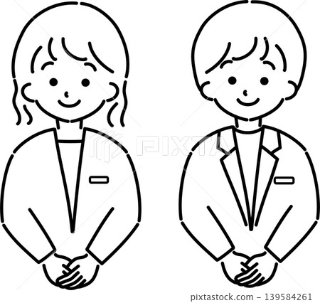 服務業員工(線描圖) 服務業員工(線描圖) 139584261