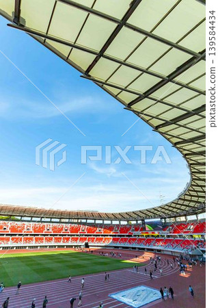 Paloma Mizuho Stadium overlooking the blue sky Paloma Mizuho Stadium overlooking the blue sky 139584434