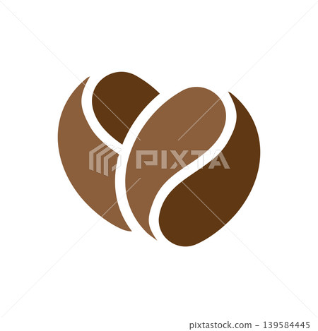 Cafe icon minimalist coffee bean Cafe icon minimalist coffee bean 139584445