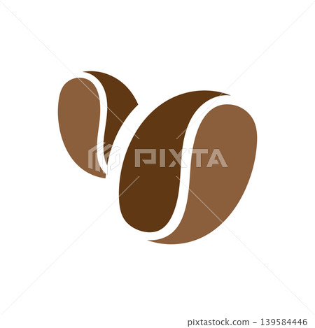 Coffee bean silhouette vector logo Coffee bean silhouette vector logo 139584446