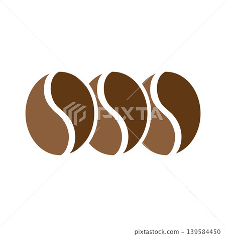 Coffee bean icon modern style Coffee bean icon modern style 139584450