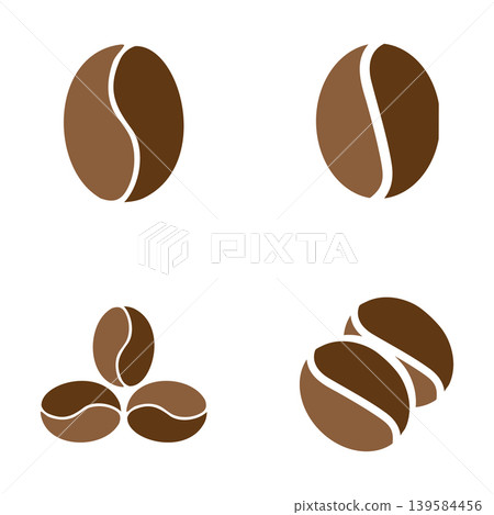 Coffee bean logo clean style Coffee bean logo clean style 139584456