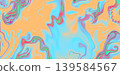Teal and Orange Fluid Abstract Liquid Marble Background With Vibrant Swirling Texture 139584567