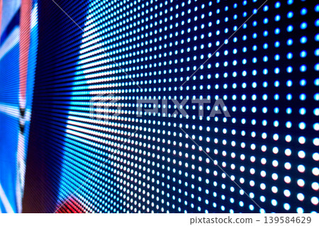 LED Technology, close up LED screen showing bright light abstract background 139584629