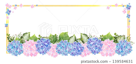Hydrangea frame 1 (with border, horizontal) Hydrangea frame 1 (with border, horizontal) 139584631