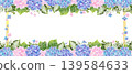 Hydrangea frame 2 (with border, horizontal) 139584633