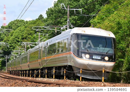 383 series Limited Express Shinano A3 formation travels along the lush green Chuo Main Line. 139584691