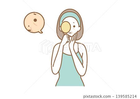 受皮膚鬆弛困擾的女性 受皮膚鬆弛困擾的女性 139585214