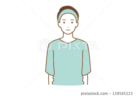 A man playing a hair band A man playing a hair band 139585223