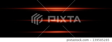 Red horizontal laser beam glowing light lines in dark abstract background Red horizontal laser beam glowing light lines in dark abstract background 139585285