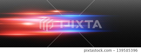 Colorful light trails creating a sense of speed and motion on transparent background Colorful light trails creating a sense of speed and motion on transparent background 139585396