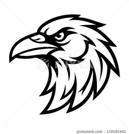 Black Lines Raven Bird Illustration Character Vector Logo Template Black Lines Raven Bird Illustration Character Vector Logo Template 139585492