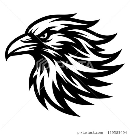 Black Lines Raven Bird Illustration Character Vector Logo Template Black Lines Raven Bird Illustration Character Vector Logo Template 139585494