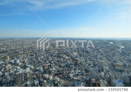 Enshu Sea as seen from above Hamamatsu City Enshu Sea as seen from above Hamamatsu City 139585798