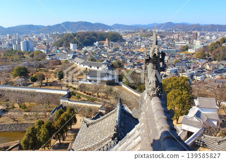 【姬路市】姬路城:從天守閣眺望西之丸。國寶,世界遺產。 【姬路市】姬路城:從天守閣眺望西之丸。國寶,世界遺產。 139585827
