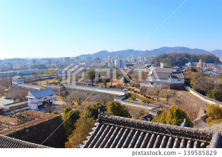 [Himeji City] Himeji Castle: View of Nishinomaru from the main keep. National Treasure, World Heritage Site. 139585829