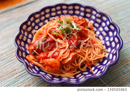 Shrimp tomato pasta Shrimp tomato pasta 139585863