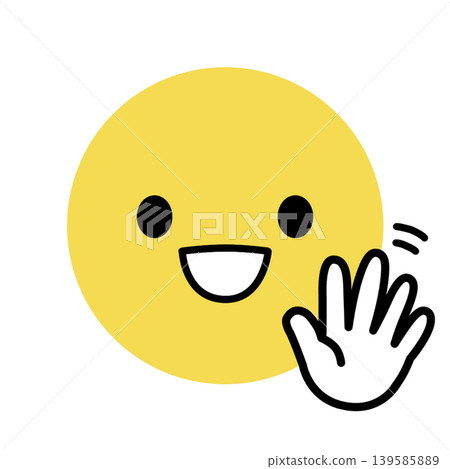 Simple face icon - Bye-bye - Illustration material 139585889