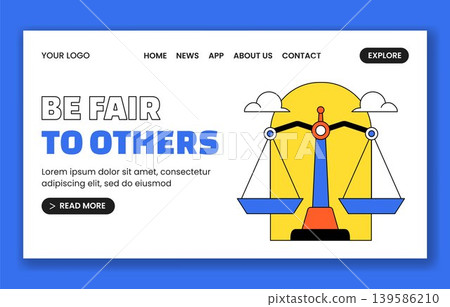 International Justice Day Social Media Landing Page Flat Cartoon Hand Drawn Template International Justice Day Social Media Landing Page Flat Cartoon Hand Drawn Template 139586210