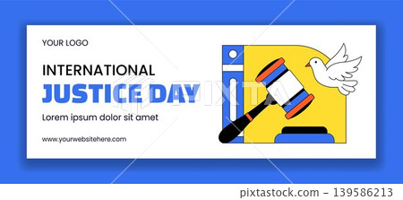 Flat Cartoon Hand Drawn Social Media Cover International Justice Day Background Flat Cartoon Hand Drawn Social Media Cover International Justice Day Background 139586213